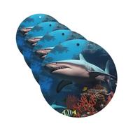 4Pcs Car Air Fresheners Cards Submarine Shark Coral Hanging Fragrance Scented Cards Lasting Scent Car Aromatherapy Tablets Auto Rearview Mirror Pendant for Wardrobe Shoe Cabinet