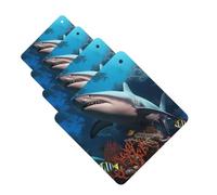 4Pcs Car Air Fresheners Cards Submarine Shark Coral Hanging Fragrance Scented Cards Lasting Scent Car Aromatherapy Tablets Auto Rearview Mirror Pendant for Wardrobe Shoe Cabinet