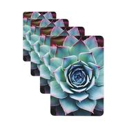 4Pcs Car Air Fresheners Cards Succulent Plant Hanging Fragrance Scented Cards Lasting Scent Car Aromatherapy Tablets Auto Rearview Mirror Pendant for Wardrobe Shoe Cabinet