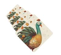 4Pcs Car Air Fresheners Cards Thanksgiving Turkey Hanging Fragrance Scented Cards Lasting Scent Car Aromatherapy Tablets Auto Rearview Mirror Pendant for Wardrobe Shoe Cabinet