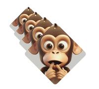 4Pcs Car Air Fresheners Cards The silent monkey Hanging Fragrance Scented Cards Lasting Scent Car Aromatherapy Tablets Auto Rearview Mirror Pendant for Wardrobe Shoe Cabinet