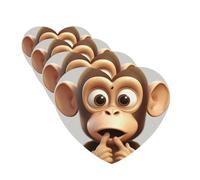 4Pcs Car Air Fresheners Cards The silent monkey Hanging Fragrance Scented Cards Lasting Scent Car Aromatherapy Tablets Auto Rearview Mirror Pendant for Wardrobe Shoe Cabinet