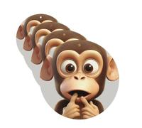 4Pcs Car Air Fresheners Cards The silent monkey Hanging Fragrance Scented Cards Lasting Scent Car Aromatherapy Tablets Auto Rearview Mirror Pendant for Wardrobe Shoe Cabinet