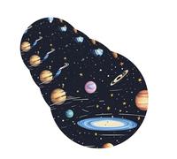 4Pcs Car Air Fresheners Cards The Solar Family Hanging Fragrance Scented Cards Lasting Scent Car Aromatherapy Tablets Auto Rearview Mirror Pendant for Wardrobe Shoe Cabinet