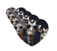 4Pcs Car Air Fresheners Cards Three giraffes wearing sunglasses Hanging Fragrance Scented Cards Lasting Scent Car Aromatherapy Tablets Auto Rearview Mirror Pendant for Wardrobe Shoe Cabinet