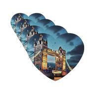 4Pcs Car Air Fresheners Cards Tower Bridge in London Hanging Fragrance Scented Cards Lasting Scent Car Aromatherapy Tablets Auto Rearview Mirror Pendant for Wardrobe Shoe Cabinet