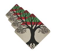 4Pcs Car Air Fresheners Cards Tree Palestinian Flag Hanging Fragrance Scented Cards Lasting Scent Car Aromatherapy Tablets Auto Rearview Mirror Pendant for Wardrobe Shoe Cabinet