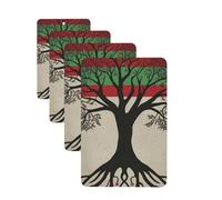 4Pcs Car Air Fresheners Cards Tree Palestinian Flag Hanging Fragrance Scented Cards Lasting Scent Car Aromatherapy Tablets Auto Rearview Mirror Pendant for Wardrobe Shoe Cabinet
