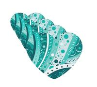 4Pcs Car Air Fresheners Cards Turquoise and white circle Hanging Fragrance Scented Cards Lasting Scent Car Aromatherapy Tablets Auto Rearview Mirror Pendant for Wardrobe Shoe Cabinet