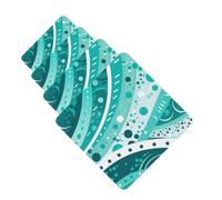 4Pcs Car Air Fresheners Cards Turquoise and white circle Hanging Fragrance Scented Cards Lasting Scent Car Aromatherapy Tablets Auto Rearview Mirror Pendant for Wardrobe Shoe Cabinet