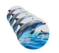 4Pcs Car Air Fresheners Cards Unique 3D Animal dolphin Hanging Fragrance Scented Cards Lasting Scent Car Aromatherapy Tablets Auto Rearview Mirror Pendant for Wardrobe Shoe Cabinet