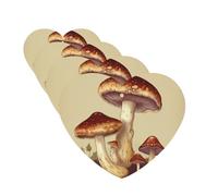 4Pcs Car Air Fresheners Cards Vintage Edible Mushrooms Hanging Fragrance Scented Cards Lasting Scent Car Aromatherapy Tablets Auto Rearview Mirror Pendant for Wardrobe Shoe Cabinet