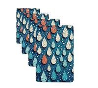 4Pcs Car Air Fresheners Cards Water Drops Dots Hanging Fragrance Scented Cards Lasting Scent Car Aromatherapy Tablets Auto Rearview Mirror Pendant for Wardrobe Shoe Cabinet