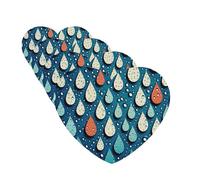 4Pcs Car Air Fresheners Cards Water Drops Dots Hanging Fragrance Scented Cards Lasting Scent Car Aromatherapy Tablets Auto Rearview Mirror Pendant for Wardrobe Shoe Cabinet