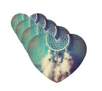 4Pcs Car Air Fresheners Cards White dream catcher feather Hanging Fragrance Scented Cards Lasting Scent Car Aromatherapy Tablets Auto Rearview Mirror Pendant for Wardrobe Shoe Cabinet