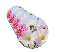 4Pcs Car Air Fresheners Cards White Flowers Hanging Fragrance Scented Cards Lasting Scent Car Aromatherapy Tablets Auto Rearview Mirror Pendant for Wardrobe Shoe Cabinet