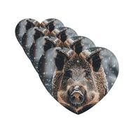 4Pcs Car Air Fresheners Cards Wild Boar Hanging Fragrance Scented Cards Lasting Scent Car Aromatherapy Tablets Auto Rearview Mirror Pendant for Wardrobe Shoe Cabinet
