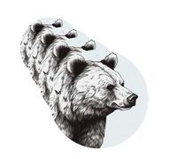 4Pcs Car Air Fresheners Cards Wildlife Hand Drawn Bear Animal Hanging Fragrance Scented Cards Lasting Scent Car Aromatherapy Tablets Auto Rearview Mirror Pendant for Wardrobe Shoe Cabinet