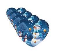 4Pcs Car Air Fresheners Cards Winter Snowman Hanging Fragrance Scented Cards Lasting Scent Car Aromatherapy Tablets Auto Rearview Mirror Pendant for Wardrobe Shoe Cabinet