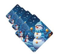 4Pcs Car Air Fresheners Cards Winter Snowman Hanging Fragrance Scented Cards Lasting Scent Car Aromatherapy Tablets Auto Rearview Mirror Pendant for Wardrobe Shoe Cabinet