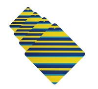 4Pcs Car Air Fresheners Cards Yellow and blue stripes Hanging Fragrance Scented Cards Lasting Scent Car Aromatherapy Tablets Auto Rearview Mirror Pendant for Wardrobe Shoe Cabinet