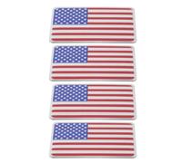 4pcs Car American Flag Aluminum Decal Sticker for Cars and Trucks