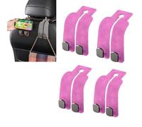 4PCS Car Bag Hooks, Leather Car Seat Organiser Hooks, Multifunctional Hanger Storage Organizer for Food Bags Umbrellas Handbags