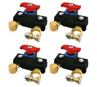4PCS Car Battery Disconnect Control, Car Battery Shut Off Switch Breaker, Electrical Safety Device, Automotive Terminal For Trucks Rvs Boats Boat, ATV, Vehicle (Zinc Alloy-RD)