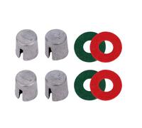 4pcs Car Battery Post Terminal Shims with Positive Negative Identification, Terminal Shim Cap with 4 Washers Pure Anode Cathode Sleeves Connection Repair Part Accessories for Vehicles SUV Truck RV