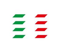 4pcs Car Body Scratch Cover Stickers Italian French German National Color Bendable PVC Film for Motorcycle Auto Automotive
