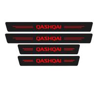 4Pcs Car Carbon Fiber Door Sill Kick Plates Protector for Nis-san Qashqai J10 J11 J12 2009-2025, Auto Outer Door Sill Cover Protector, Scuff Guard Threshold Pedal Sticker Trim, Non-Slip Door Edge