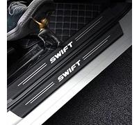 4Pcs Car Carbon Fiber Door Sill Protector, for Suzuki Swift Car Kick Plates Threshold Sticker Accessories