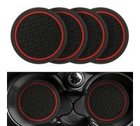 4PCS Car Cup Holder Coasters,2.75 Inch Anti-Slip Shockproof Car Coasters for Cup Holders,Non-Slip Dustproof Cup Holder Insert,Universal Insulation Cup Mats Accessories Interior for Most Cars