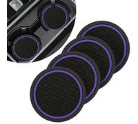 4PCS Car Cup Holder Coasters,2.76" Anti-Slip Insert Water Bottle Pads