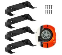 4pcs Car Display Wall Mount, Stable Toy Car Holder Vertical Model Car Stand Shelf Compatible with Lego Speed Champion for Car Collection Car Enthusiasts (Black)