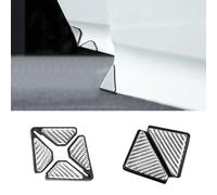4PCS Car Door Anti-Collision Stickers, Compatible with Ford TAURUS Figo Falcon Fusion, Door Corner Anti-Scratch Protections Car Door Edge Protector, B Silver