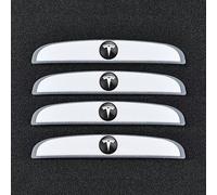 4pcs Car Door Anti-Collision Strip, for Tesla Model 3 S X Y, Anti-Scratch Car Door Edge Guard Protectors Accessories,-White