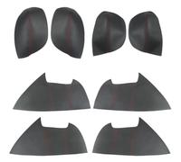 4pcs Car Door Handle Armrest Panel Cover for Civic 9th Gen 2012 2013 2014 2015(RHD), Microfiber Leather Interior Door Panel Trim Interior Accessories,B/Black~red-C/8pcs