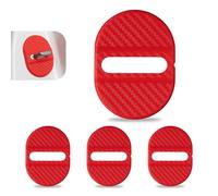 4PCS Car Door Latch Guard Cover for Ram ProMaster 2014-2025 Carbon Fiber Vehicle Door Lock Latches Protector DecorationsProtects Door Latches