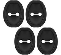 4pcs Car Door Lock Cover for Land Rover Discovery 5 2015-2024, Silicone Protective Silent Latch Cap Guard Pad Anti Rattle Automotive Accessories,A/Black
