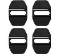 4Pcs Car Door Lock Cover for M-ercedes Benz AMG W203 W204 W108 W126 W168 W169, Auto Latches Buckle Cap Protector, Dust/Rust/Water-Proof Covers Car Interior Protection,Black