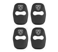 4PCS Car Door Lock Cover Logo Stainless Steel for Peugeot 408 4008 308 3008 Rifter 5008 508 2008 208 301 RCZ Styling Accessories,Black Style
