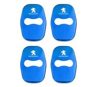 4PCS Car Door Lock Cover Logo Stainless Steel for Peugeot 408 4008 308 3008 Rifter 5008 508 2008 208 301 RCZ Styling Accessories,Blue Style