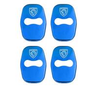 4PCS Car Door Lock Cover Logo Stainless Steel for Peugeot 408 4008 308 3008 Rifter 5008 508 2008 208 301 RCZ Styling Accessories,Blue Style
