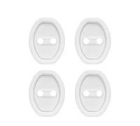 4Pcs Car Door Lock Protective Cover for Fiat Multipla Seicento Stilo Croma, Car Door Latch Protective Cover Waterproof Anti-Rust Durable Door Lock Cover Latch Protector,B White