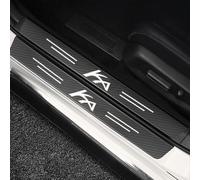 4pcs Car Door Sill Protector for Ford KA Carbon Fiber Threshold Protective Strips Film Kick Plate Cover Sticker Styling Accessories
