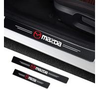 4Pcs Car Door Sill Protector for Mazda 2 3 5 6 CX-3 CX-30 CX-5 CX-50 CX-60 CX-7 CX-8 CX-9, Carbon Fiber Car Door Threshold Sticker,Car Scuff Plate Door Sill Trim Welcome Pedal Car Accessories