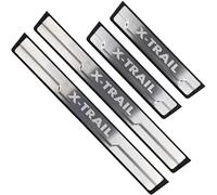 4Pcs Car Door Sill Protector for Nissan X-Trail T33 T32 Accessories 2014-2023 2024 2025,Strips Stainless Steel Threshold Kick Plates Welcome Pedal,Styling Accessories for Vehicle Entry Protection