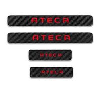 4Pcs Car Door Sill Protector for SE-at ATECA, Carbon Fiber Door Sill Scuff Plate Stickers Auto Styling Accessories