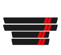 4PCS Car Door Sill Protector for SEAT ARONA, Universal Anti-Trampling Protection Decorative Strips Threshold Welcome Pedal Cover,B/Short Red Line